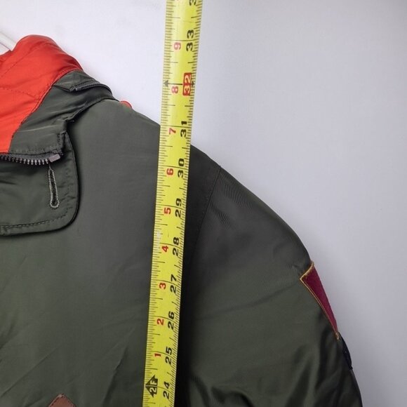Roots Canada Green Winter Jacket Size M Mens Hooded Outdoor Coat Vintage - Picture 9 of 15